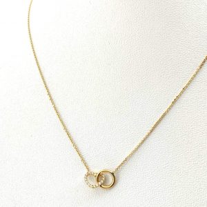 Gargantilla Oro 18k Con Circonita 22cm
