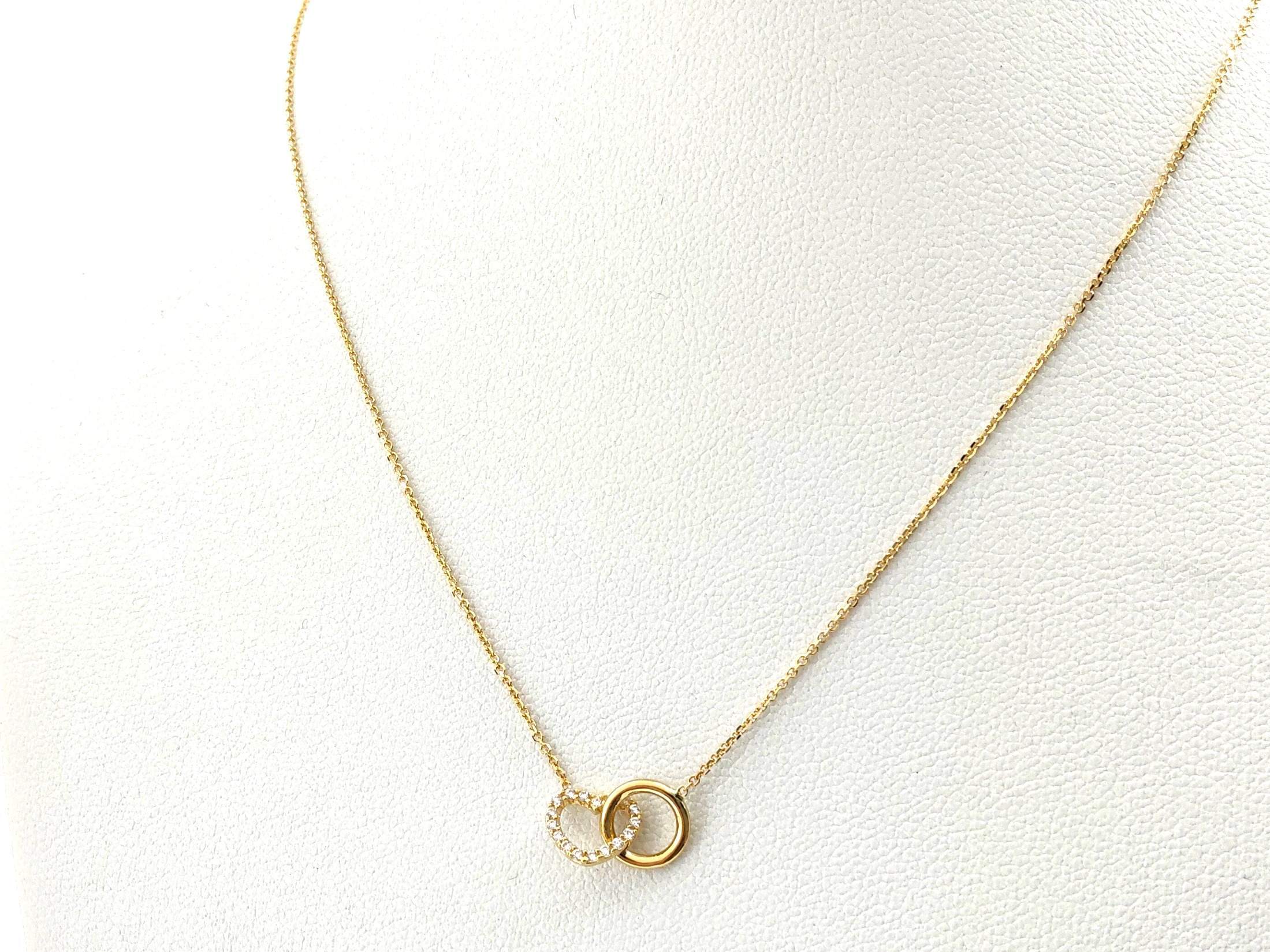 Gargantilla Oro 18k Con Circonita 22cm