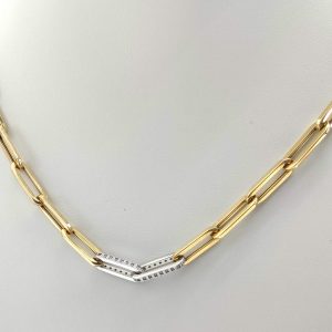 Cadena Oro 18k Con Circonita 30cm