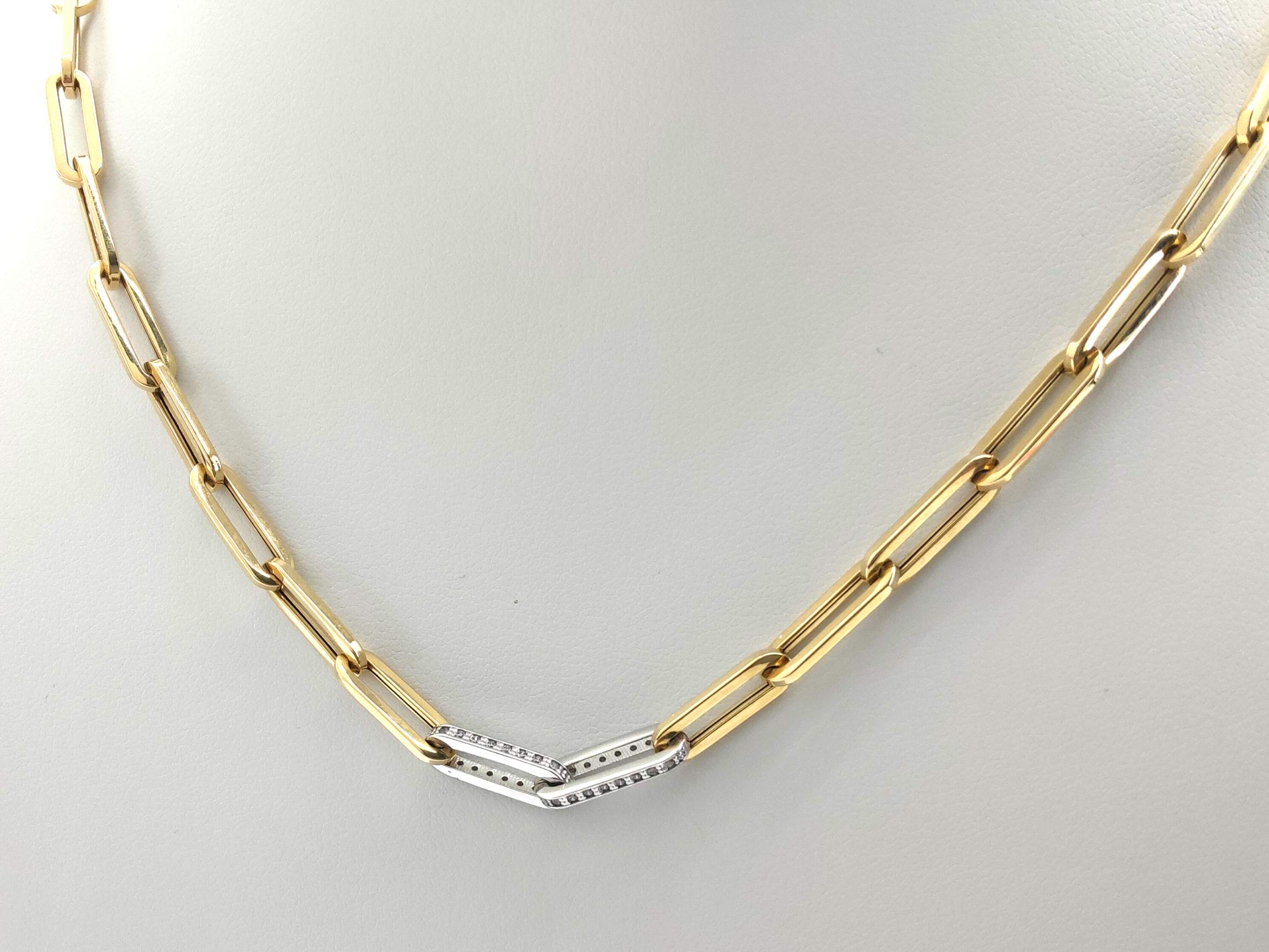 Cadena Oro 18k Con Circonita 30cm