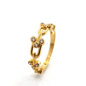 Sortija Oro 18k Con Circonita