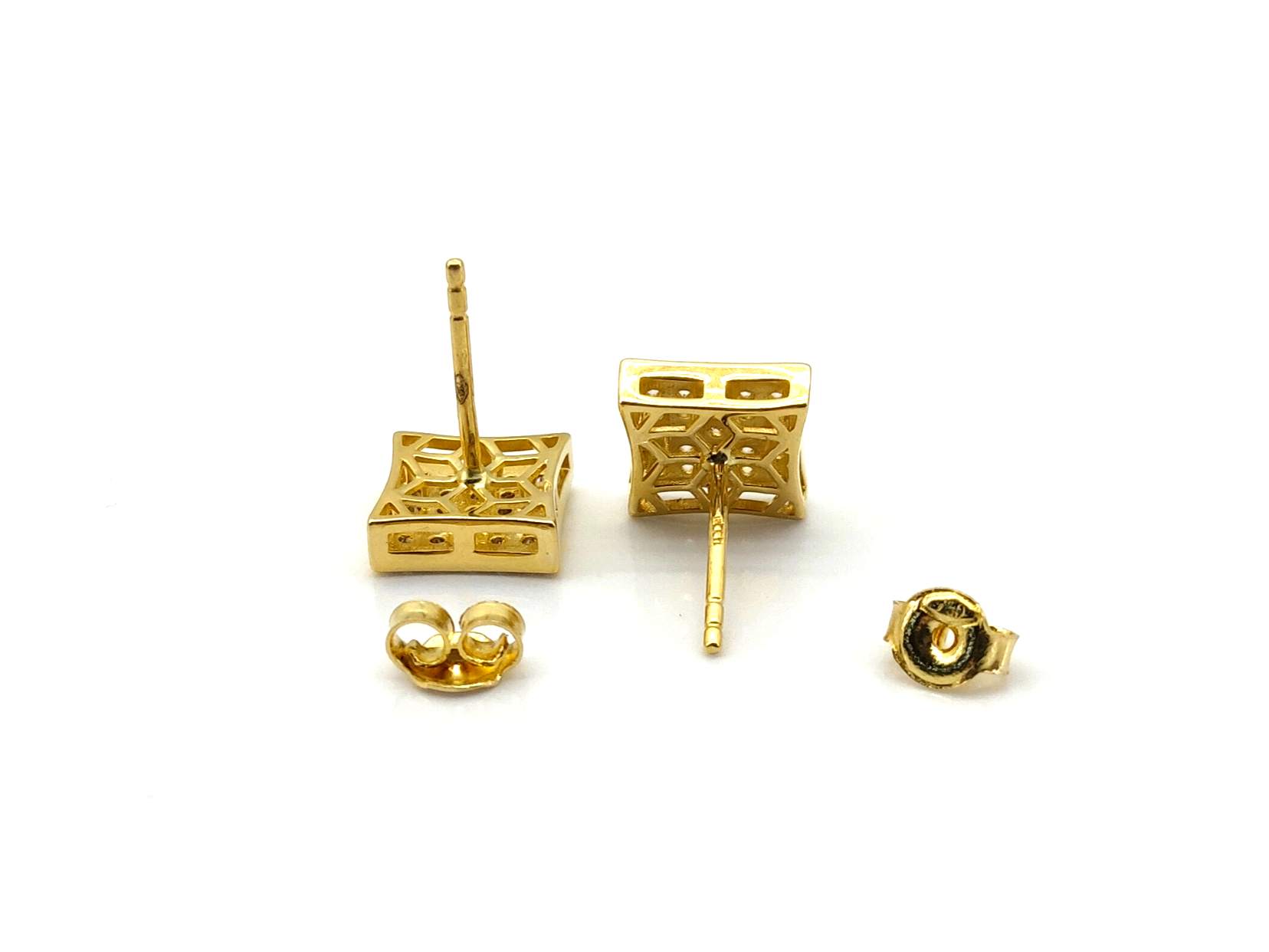 Pendientes Oro 18k Con Circonita - Imagen 3