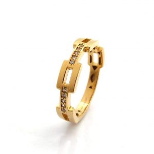 Anillo Oro 18k Con Circonita