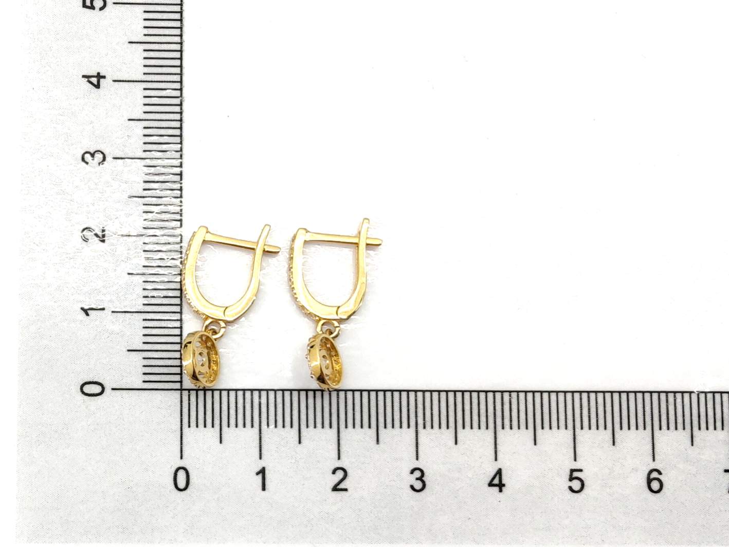 Pendientes Oro 18k Con Circonita - Imagen 4