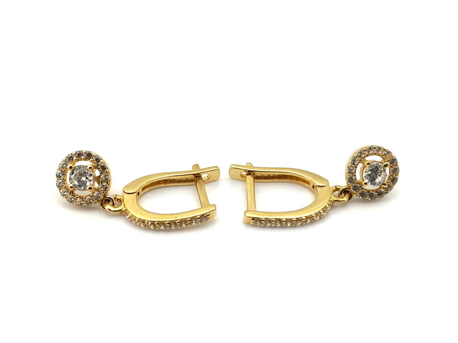 Pendientes Oro 18k Con Circonita - Imagen 2