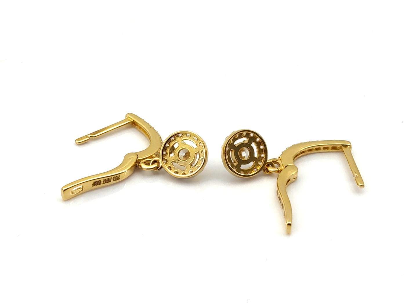 Pendientes Oro 18k Con Circonita - Imagen 3
