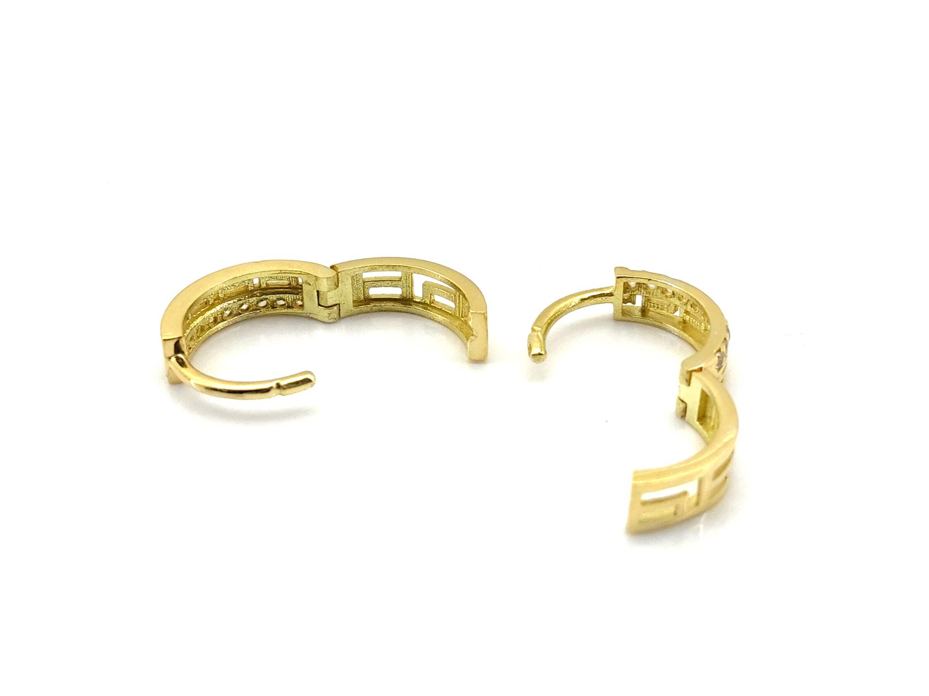 Argollas Oro 18k Con Circonita - Imagen 3