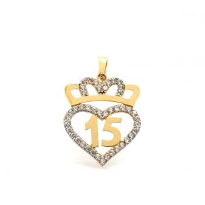Colgante Oro 18k Con Circonita