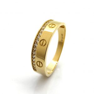 Alianza Oro 18k Con Circonita