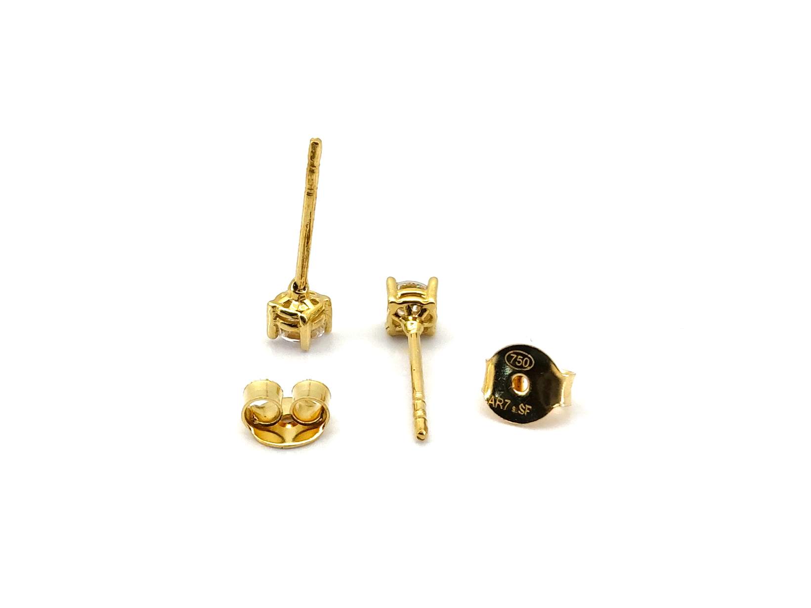 Pendientes Oro 18k Con Circonita - Imagen 3