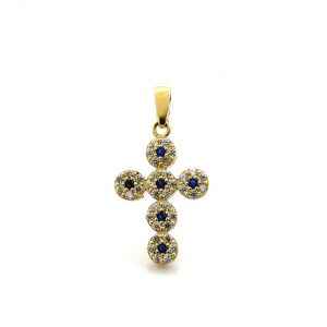 Crucifijo Oro 18k Con Circonita