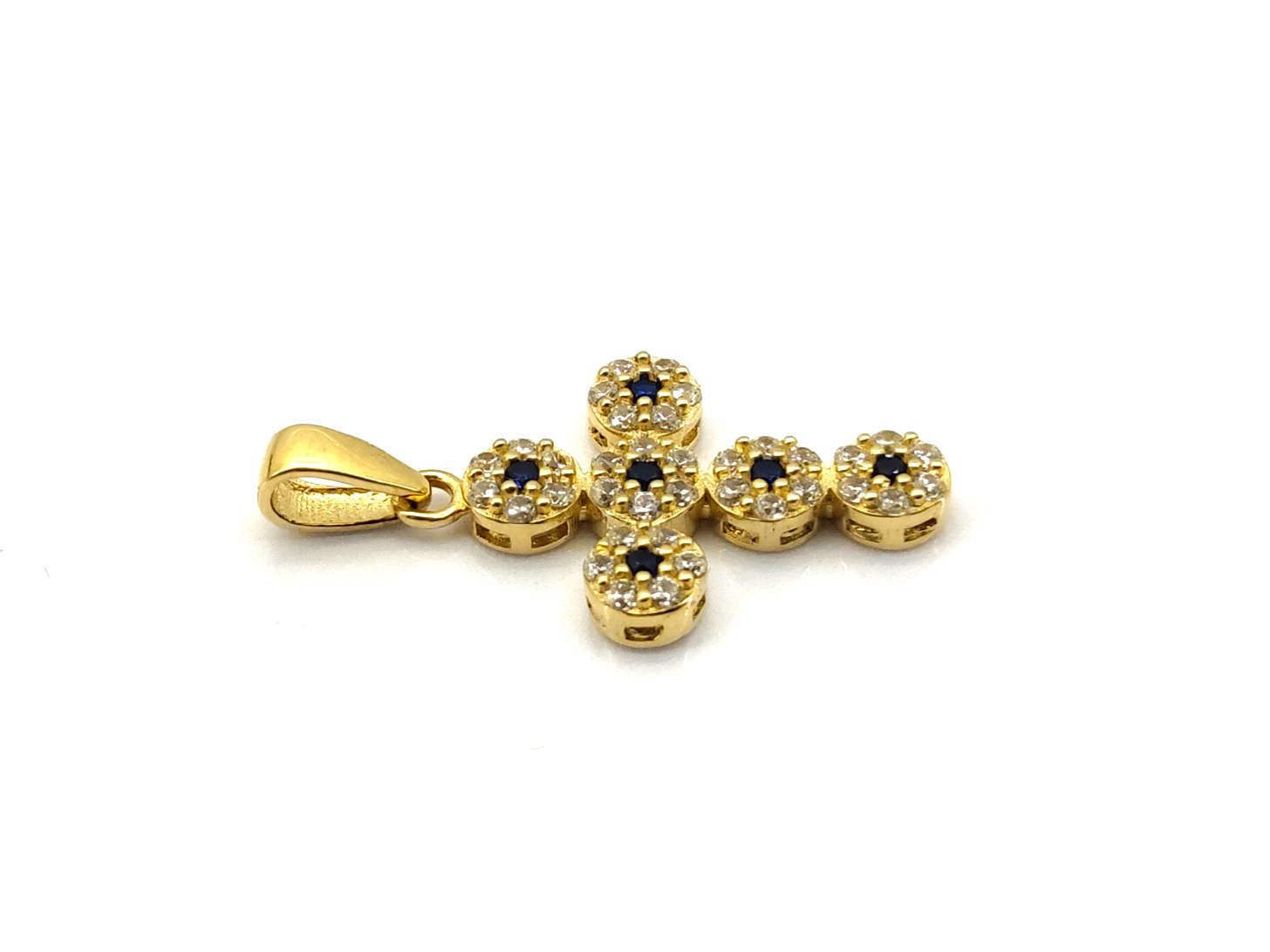 Crucifijo Oro 18k Con Circonita - Imagen 2