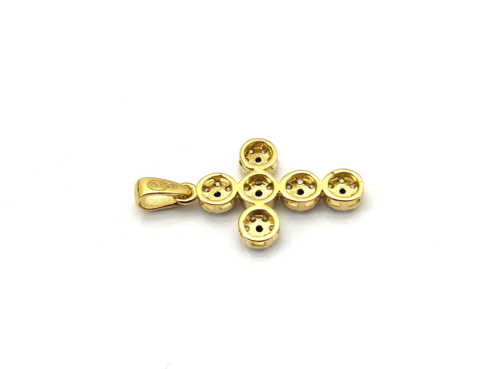 Crucifijo Oro 18k Con Circonita - Imagen 3