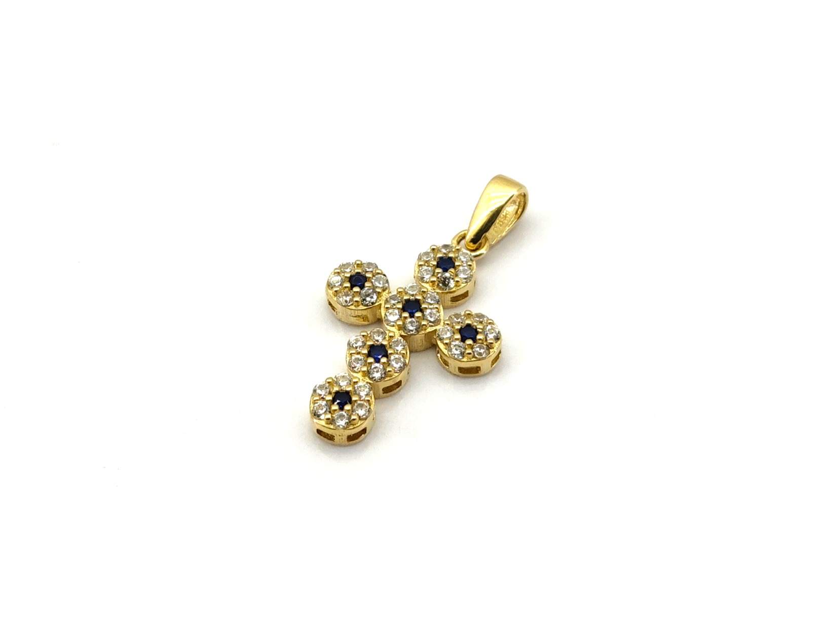Crucifijo Oro 18k Con Circonita - Imagen 4