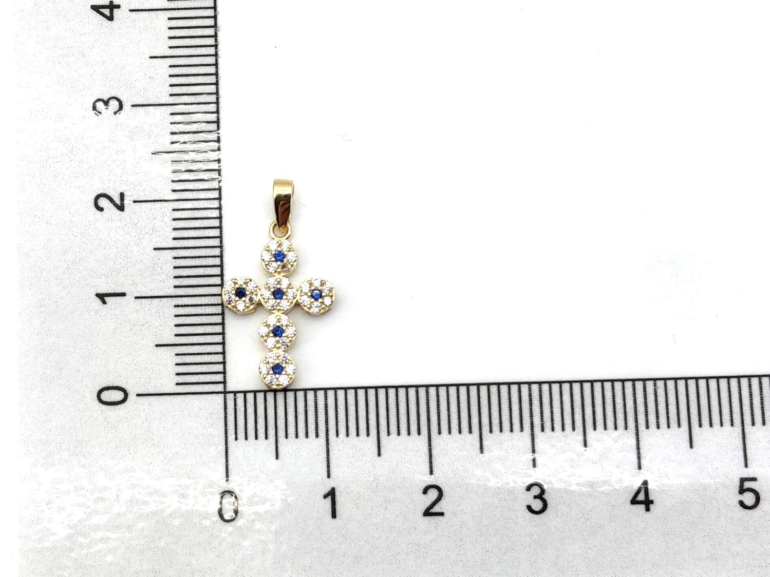 Crucifijo Oro 18k Con Circonita - Imagen 5