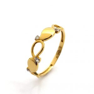 Anillo Oro 18k Con Circonita