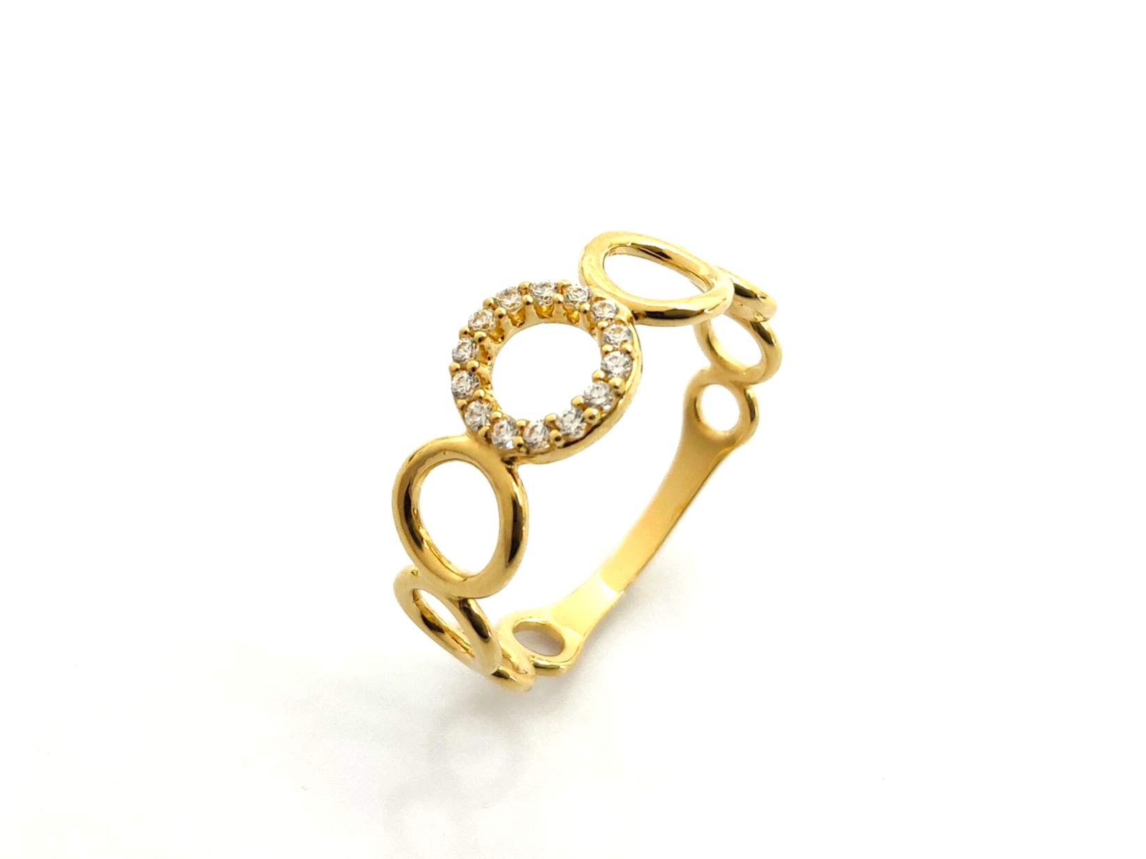 Anillo Oro 18k Con Circonita