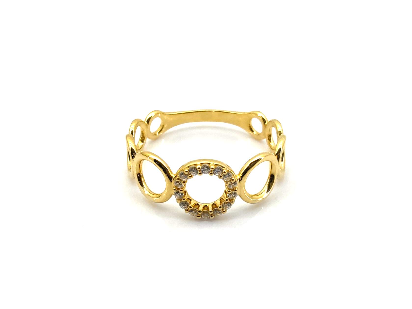 Anillo Oro 18k Con Circonita - Imagen 2