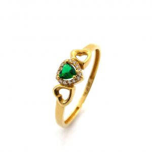 Anillo Oro 18k Con Circonita