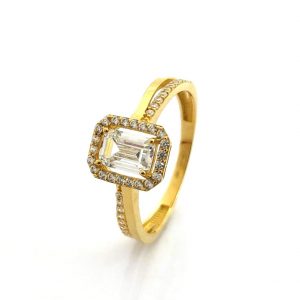 Anillo Oro 18k Con Circonita