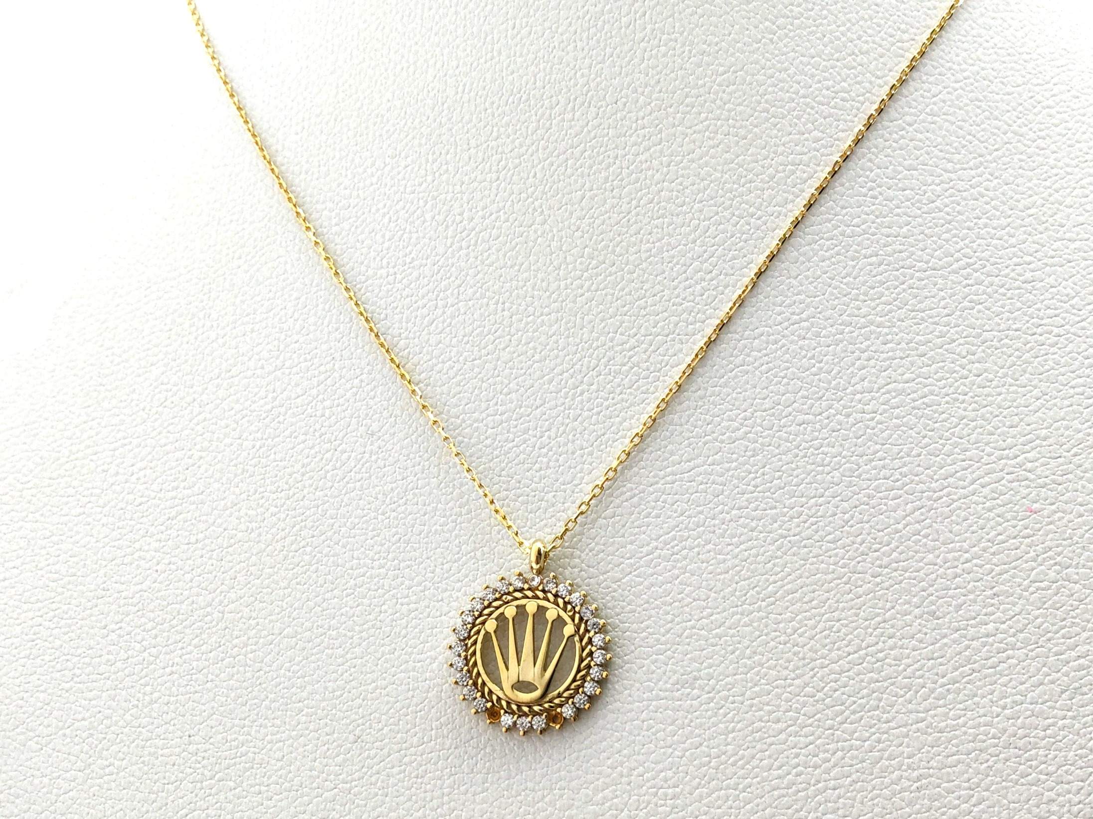 Cadena Oro 18k Con Circonita 22cm