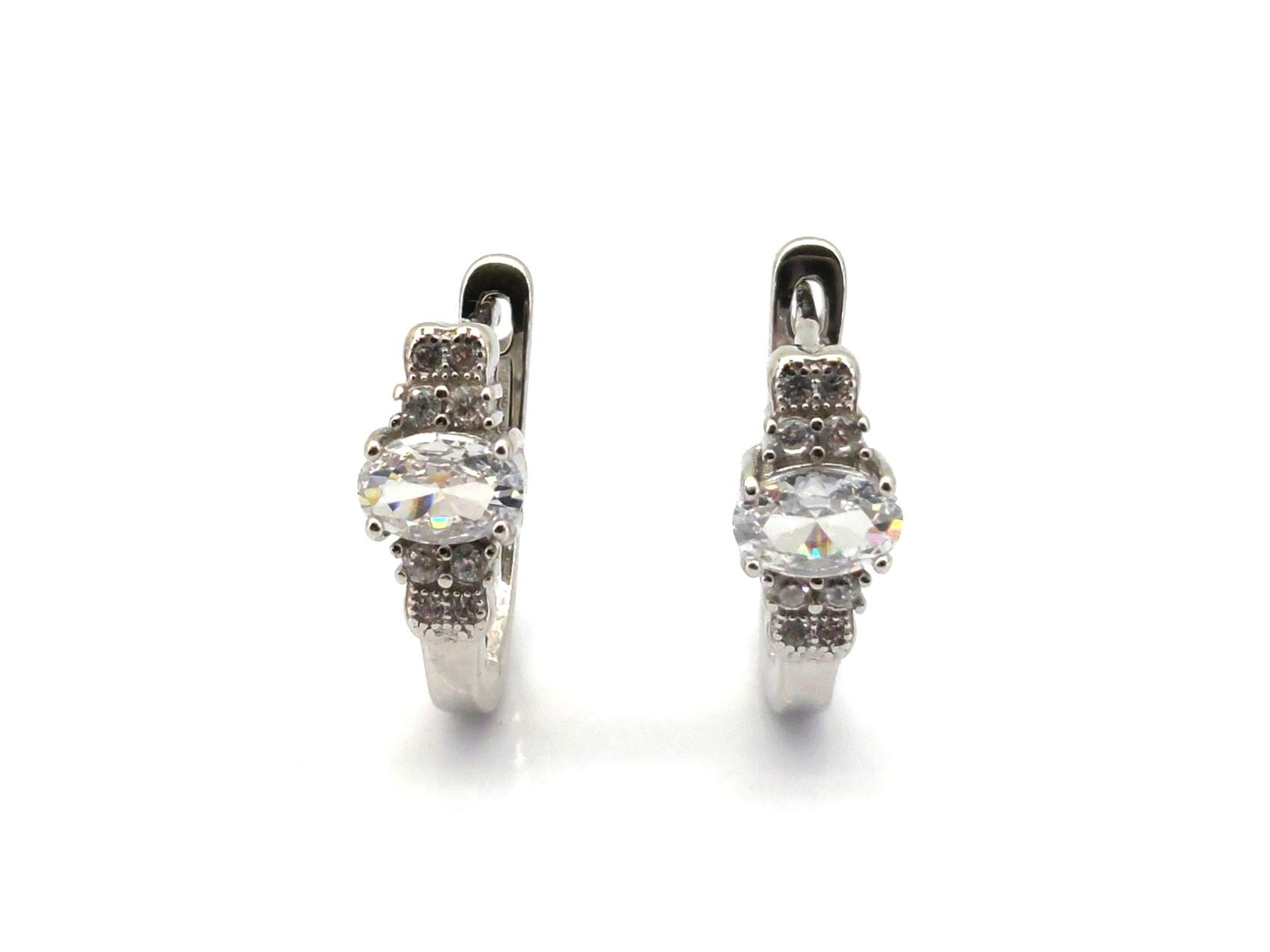 Pendientes Plata 925mm Con Circonita