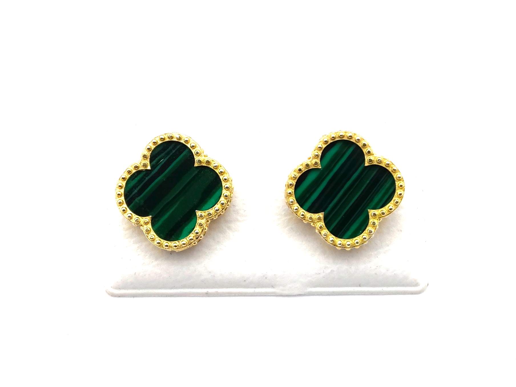 Pendientes Plata 925mm Con Malaquita