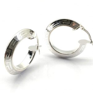 Argollas Plata 925mm Con Circonita