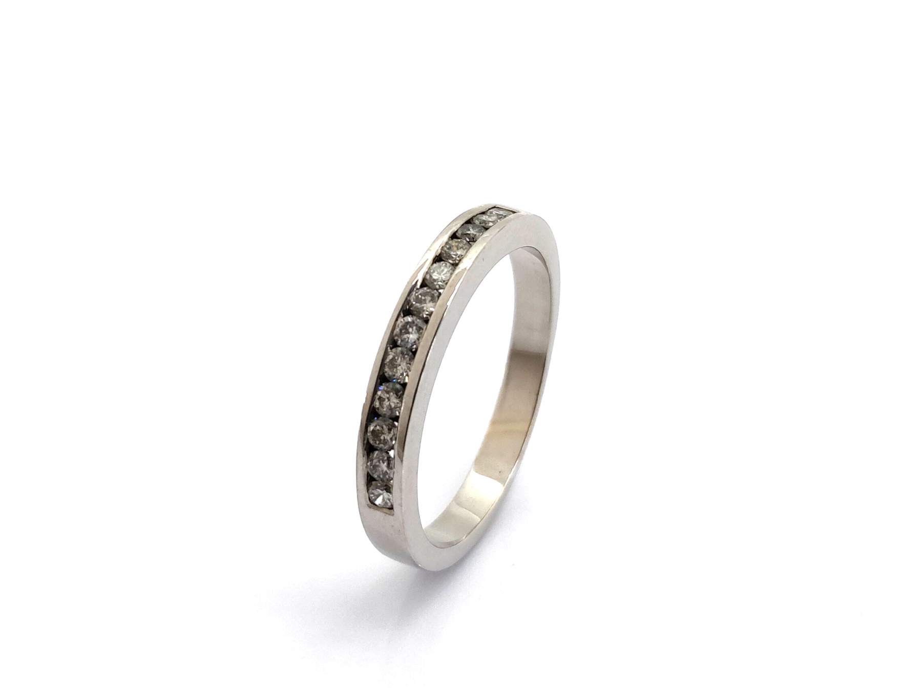 Alianza Oro 18k Con Diamante