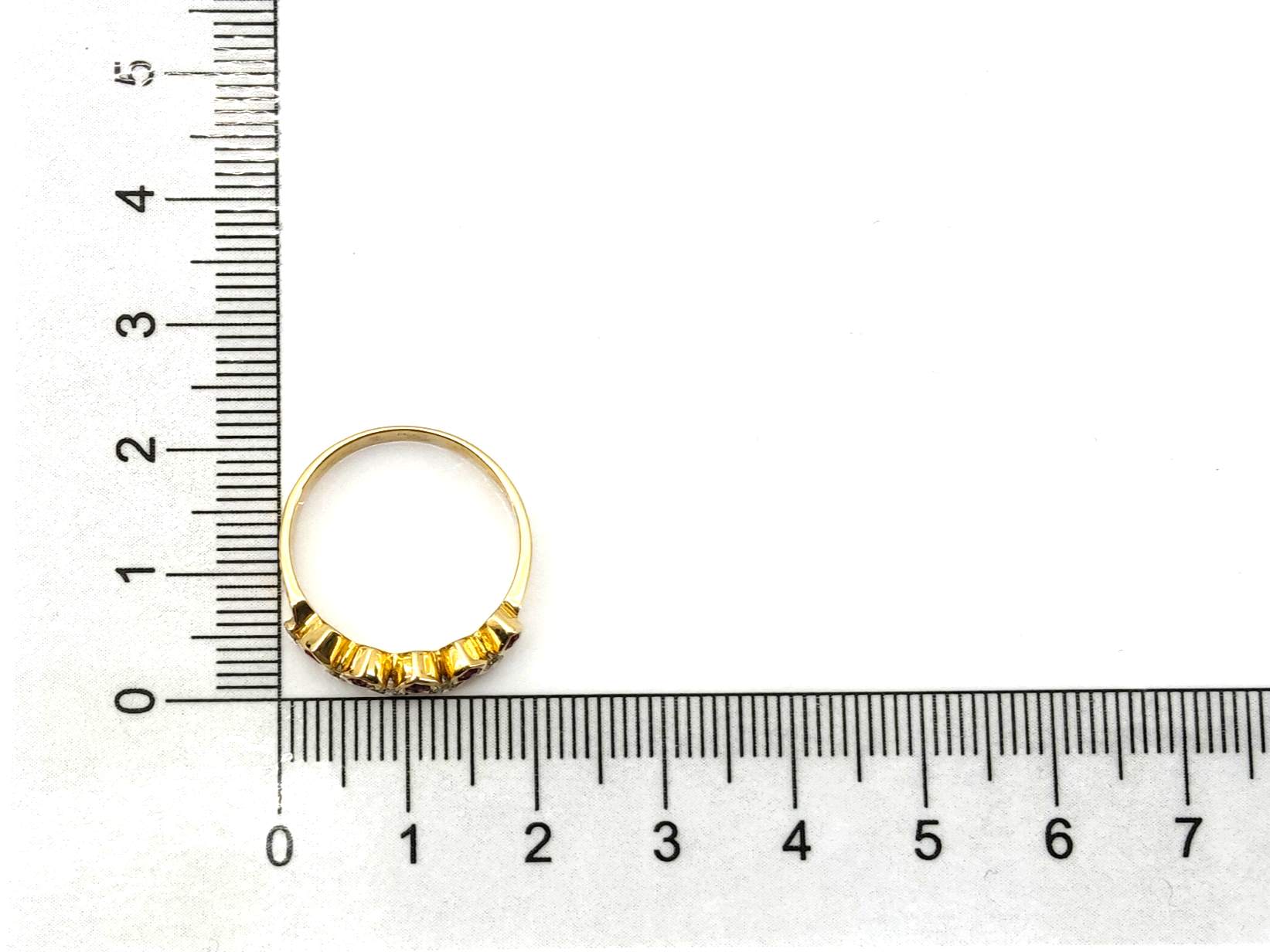 Anillo Oro 18k Con Diamante,Rubi - Imagen 5