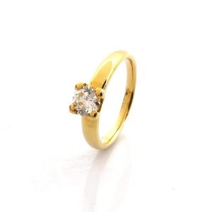 Sortija Oro 18k Con Diamante