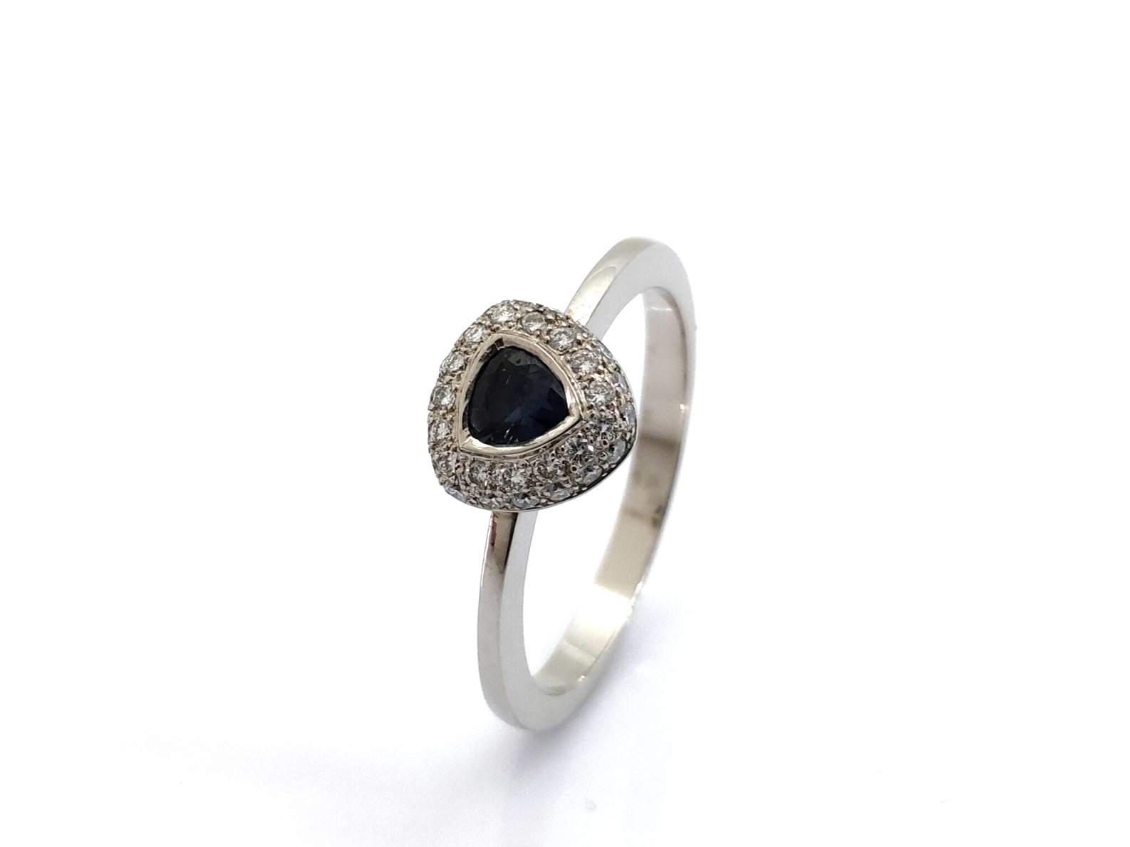 Sortija Oro 18k Con Diamante,Zafiro