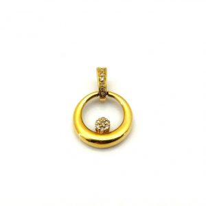 Colgante Oro 18k Con Circonita