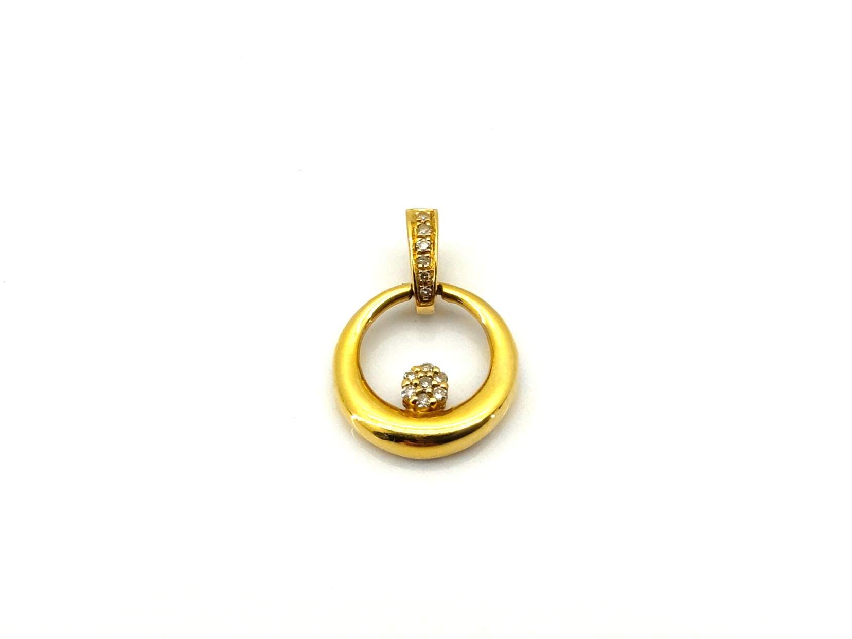Colgante Oro 18k Con Circonita