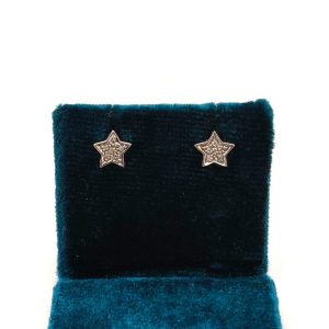 Pendientes Oro 18k Con Diamante
