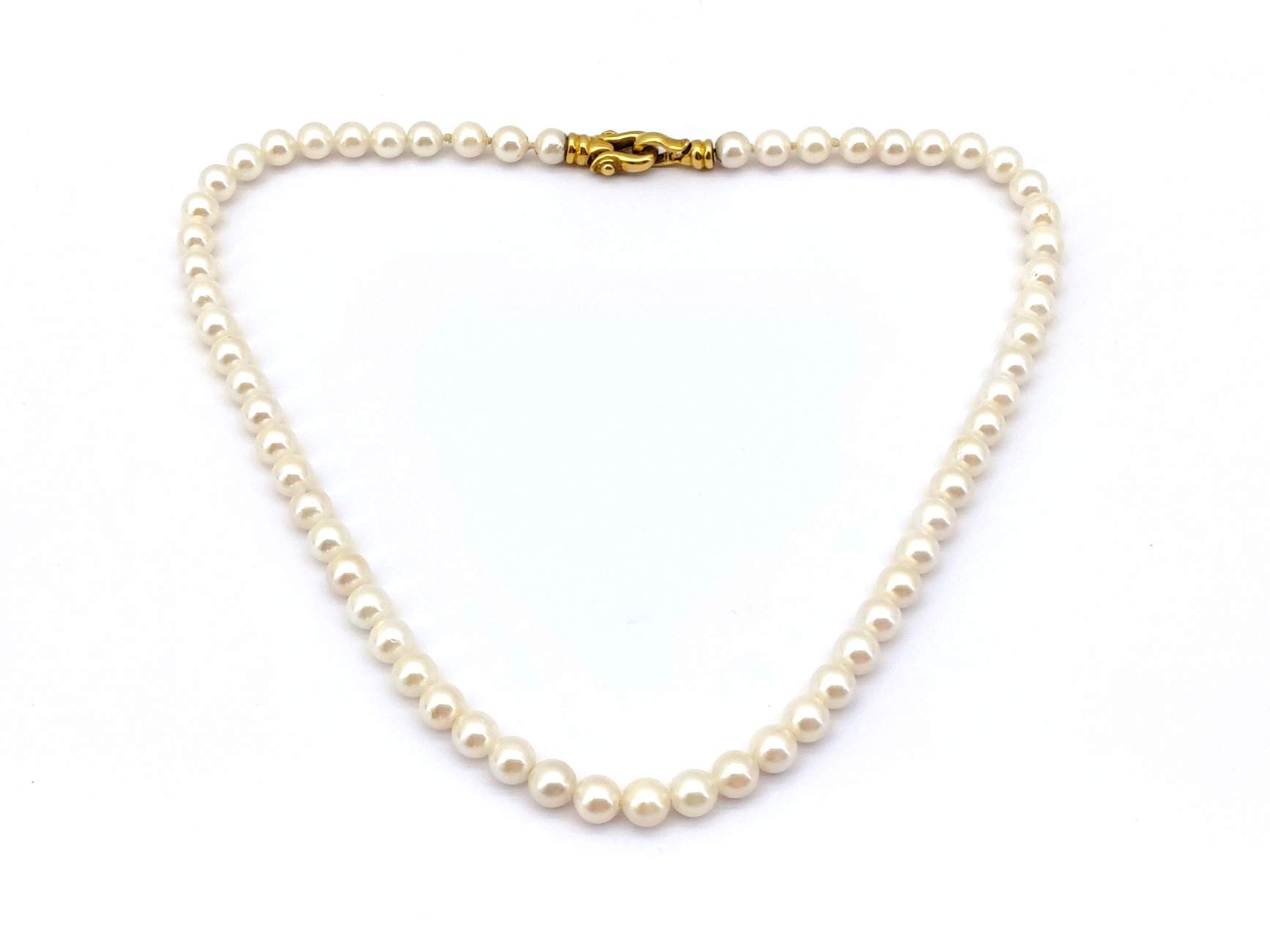 Collar Oro 18k Con Perla 22cm - Imagen 2