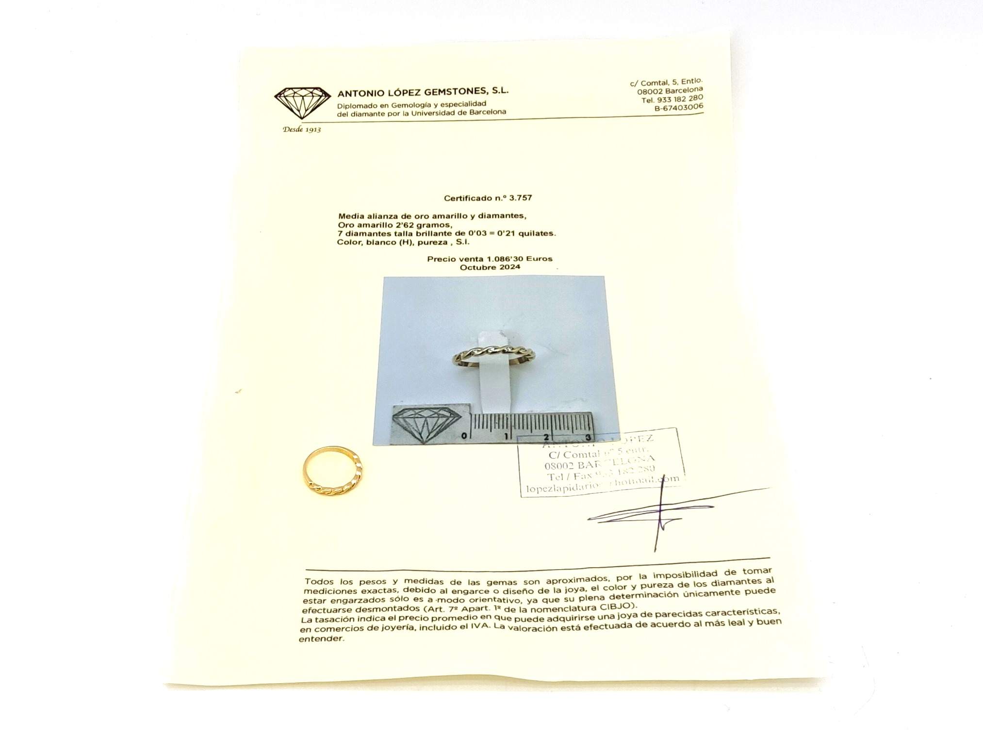Sortija Oro 18k Con Diamante - Imagen 6