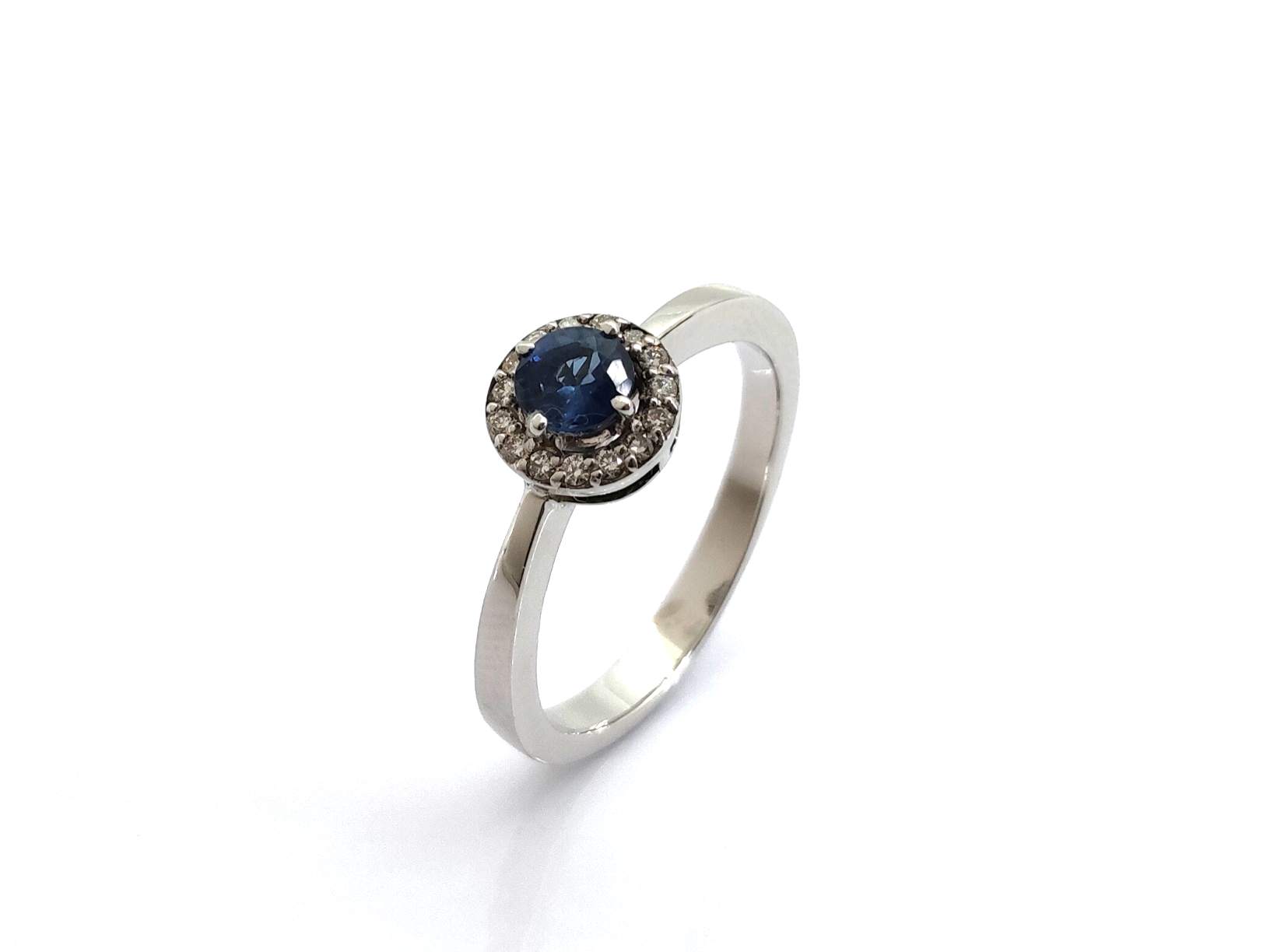 Sortija Oro 18k Con Diamante,Zafiro