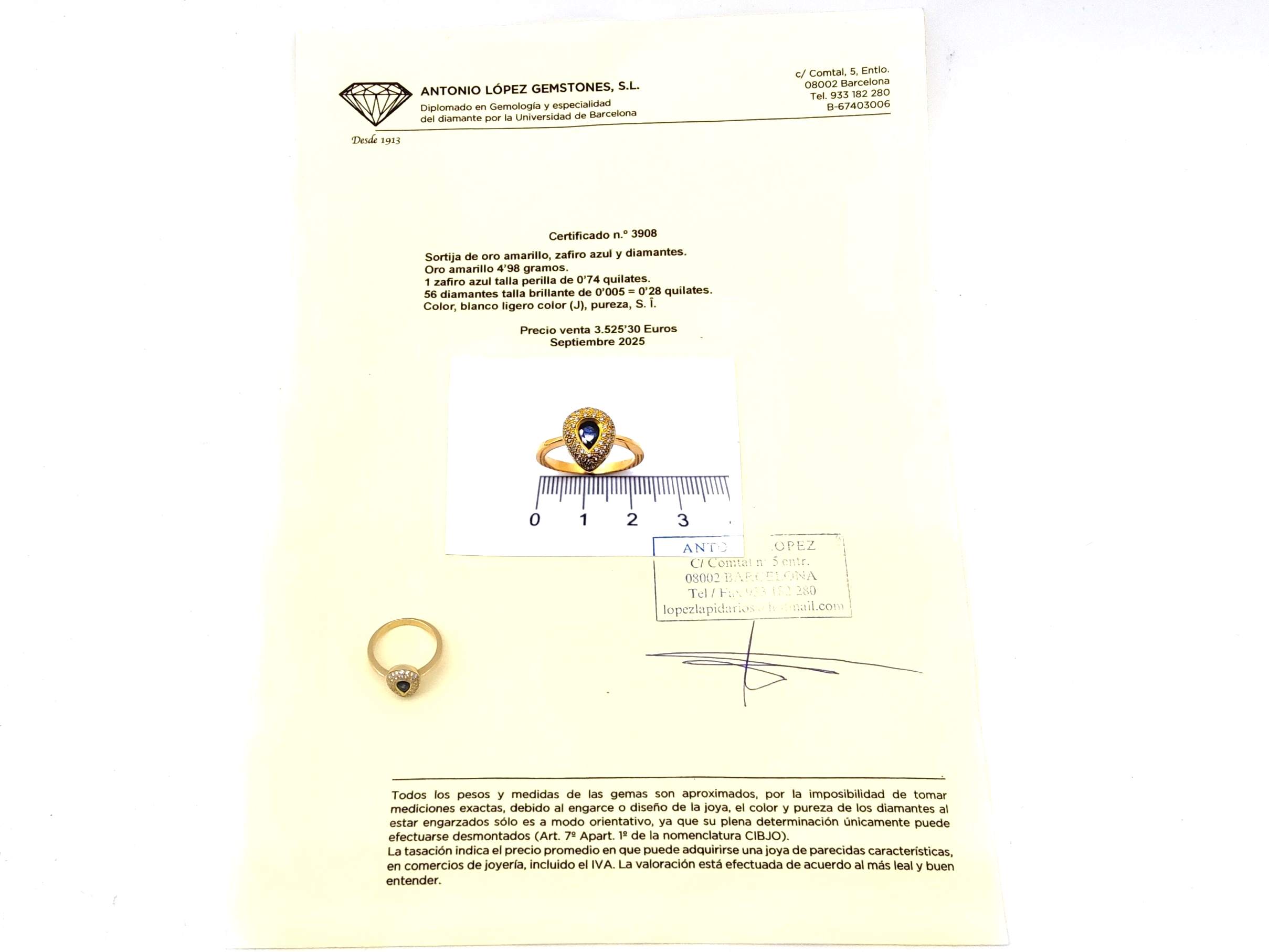 Sortija Oro 18k Con Diamante - Imagen 6
