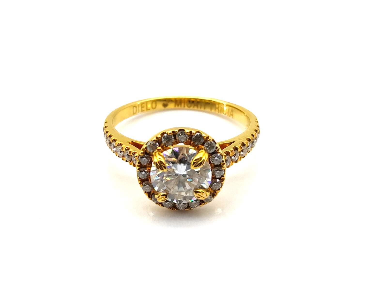 Sortija Oro 18k Con Diamante - Imagen 2