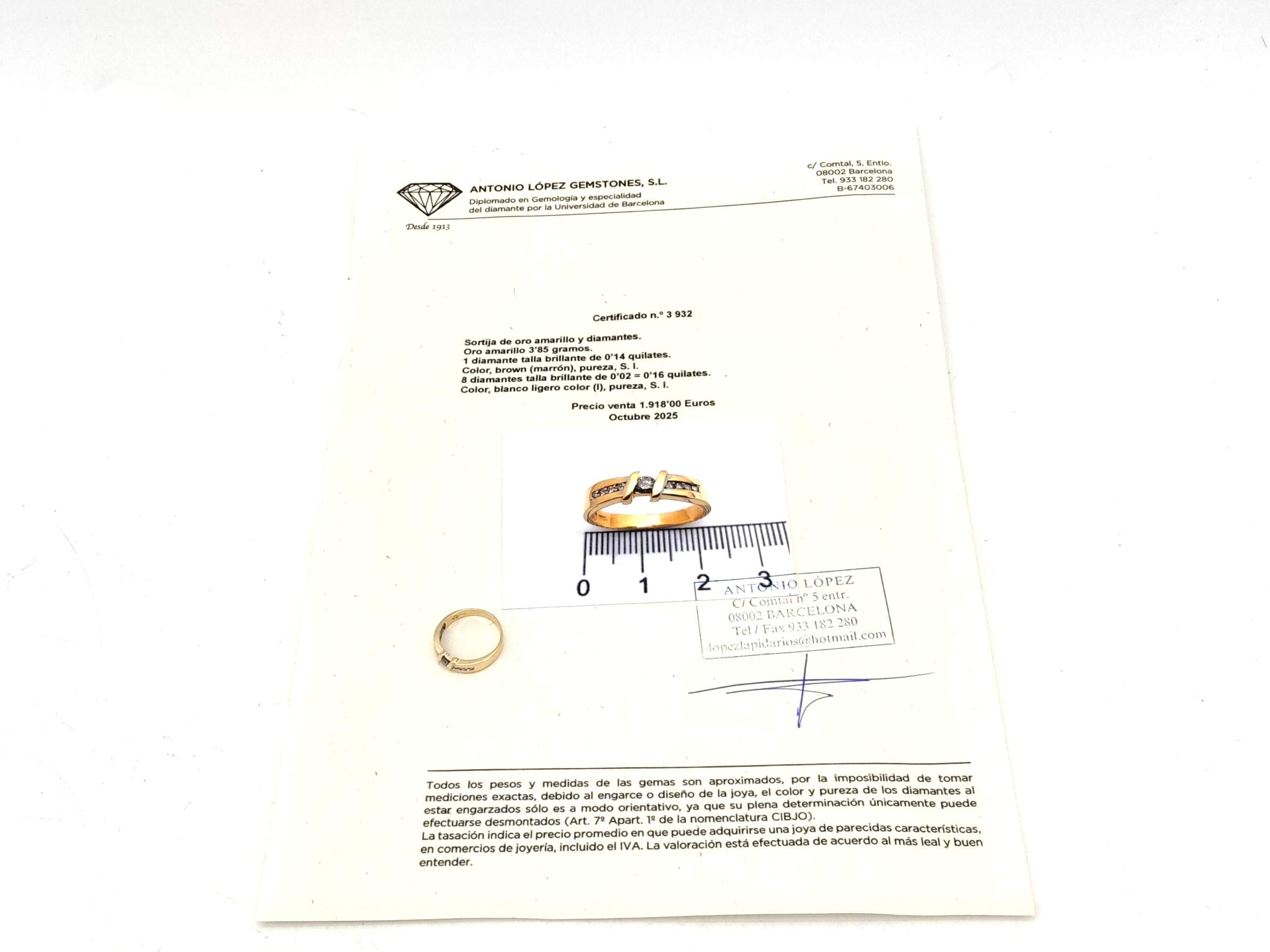 Sortija Oro 18k Con Diamante - Imagen 6