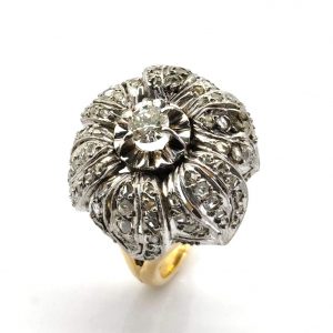 Anillo Oro 18k Con Diamante