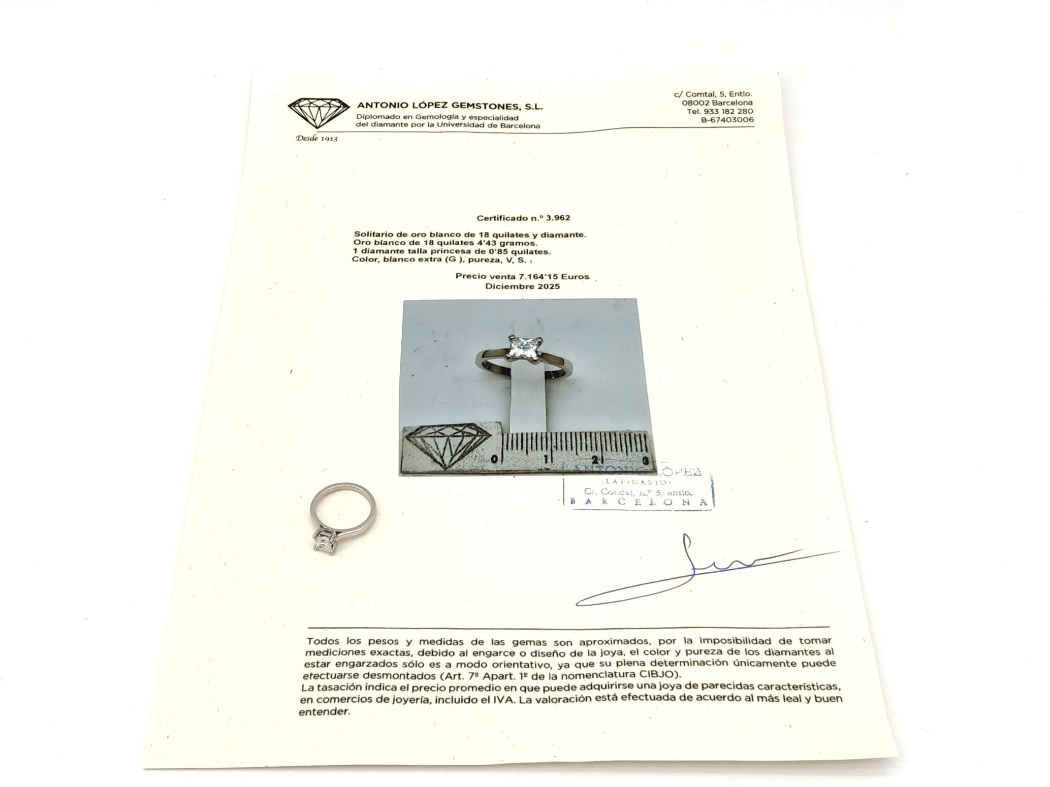 Sortija Oro 18k Con Diamante - Imagen 6