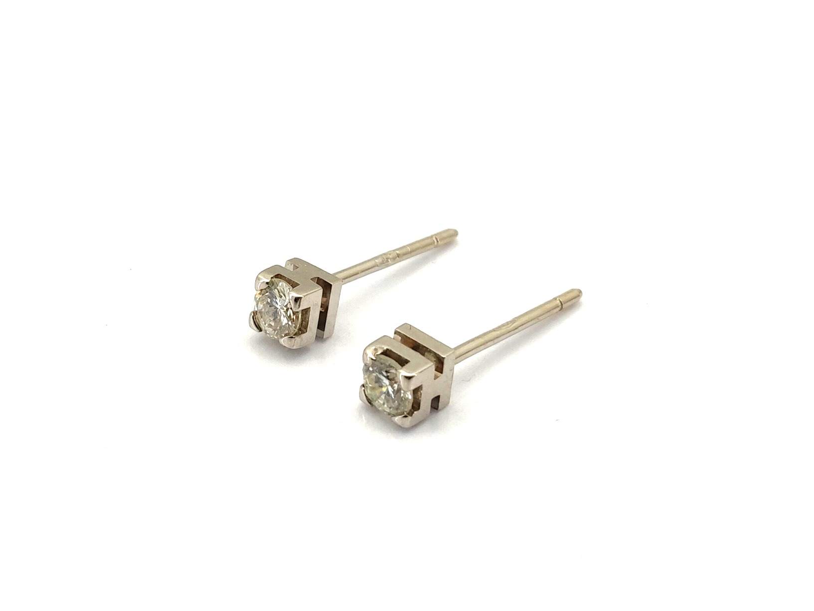Pendientes Oro 18k Con Diamante - Imagen 2