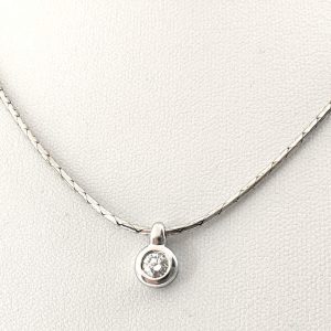 Cadena Oro 18k Con Diamante 26cm
