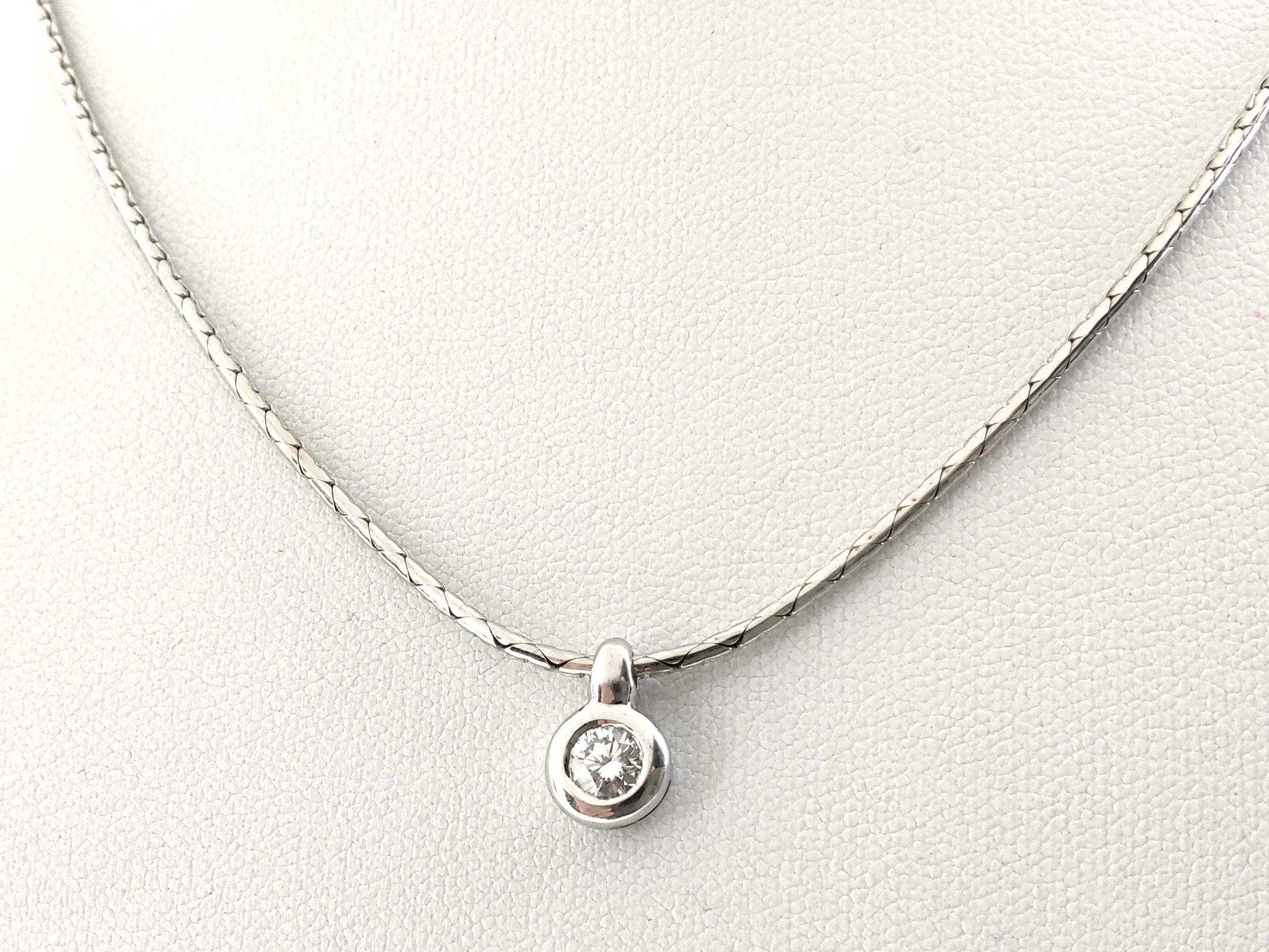 Cadena Oro 18k Con Diamante 26cm