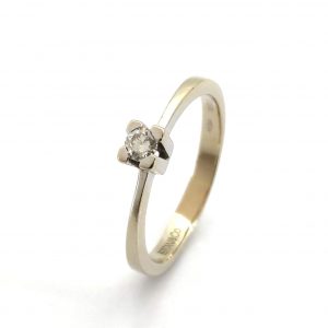 Anillo Oro 18k Con Diamante