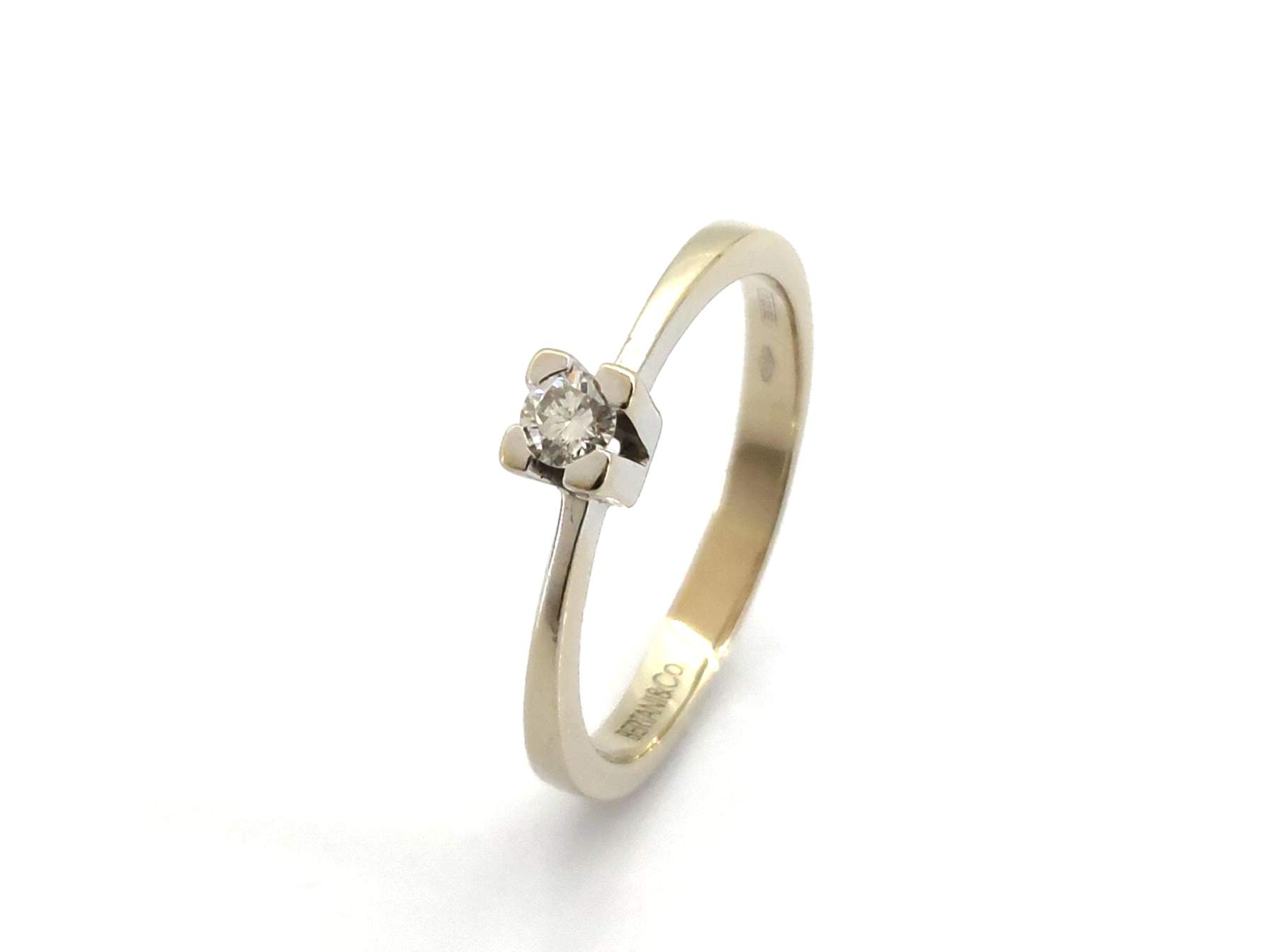 Anillo Oro 18k Con Diamante