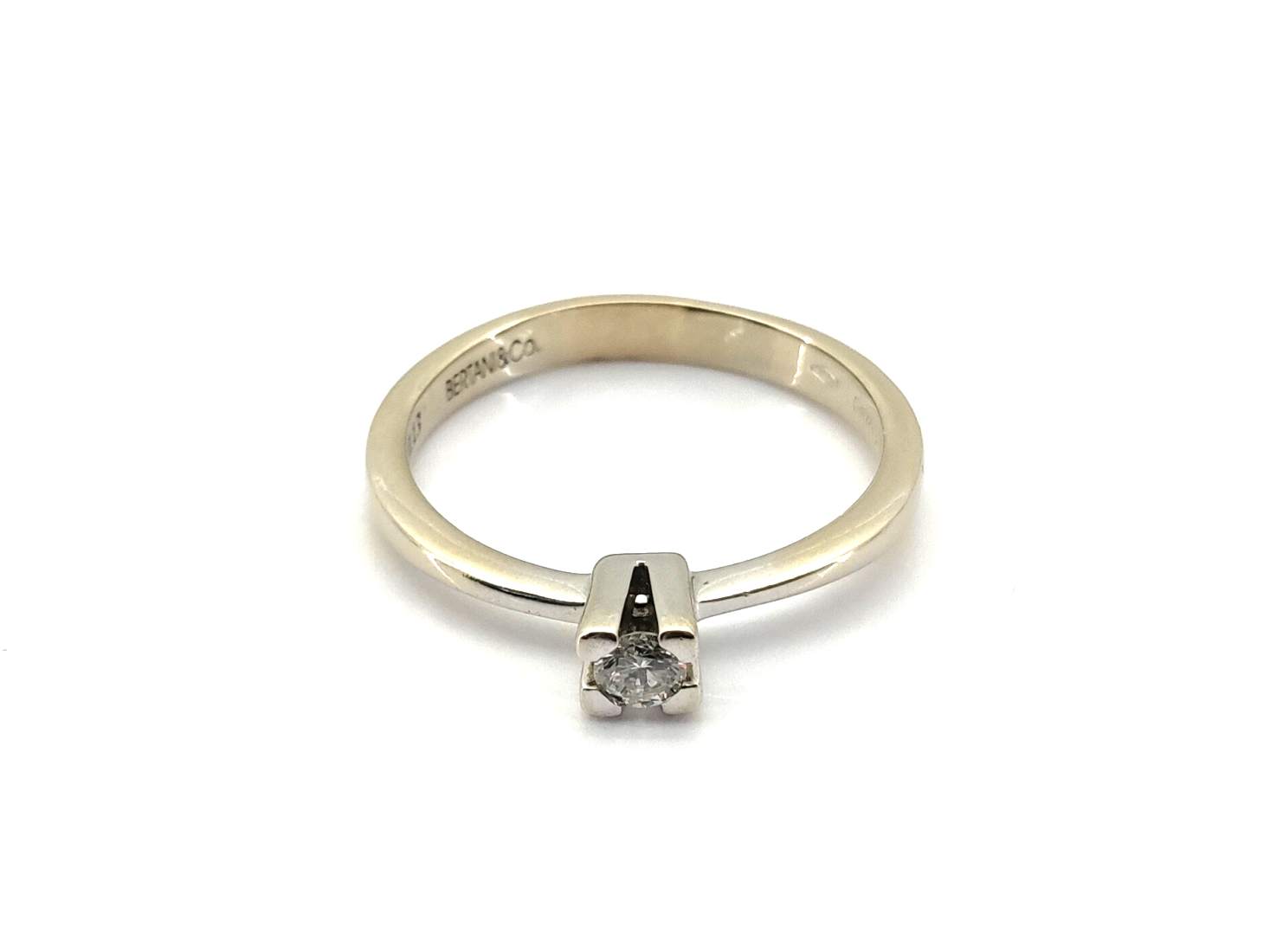 Anillo Oro 18k Con Diamante - Imagen 2
