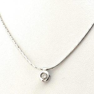 Cadena Oro 18k Con Diamante 20cm